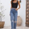 LEE Monique Corset Top Black Denim