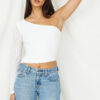 Hand On My Heart Crop Top White